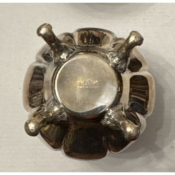 Vintage Sheridan Art Deco Silver on Copper Sugar and Creamer 3 Piece Set Footed - Picture 8 of 12